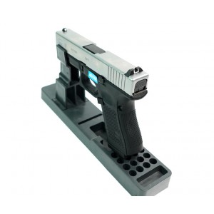 Страйкбольный пистолет WE Glock-19 Gen.4 Silver, сменные накладки WE-G003B-SV